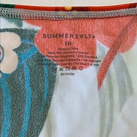 Summersalt x Rifle Paper Co. Limited Edition Floral Sicily Print Bikini Sz10 - Picture 7 of 13